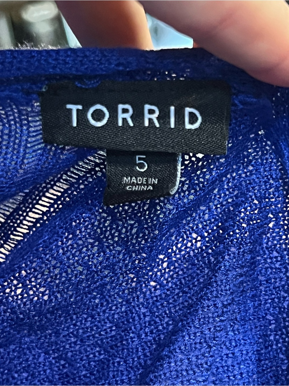 torrid Cobalt Blue Open-Front Long Cardigan - Picture 3 of 3
